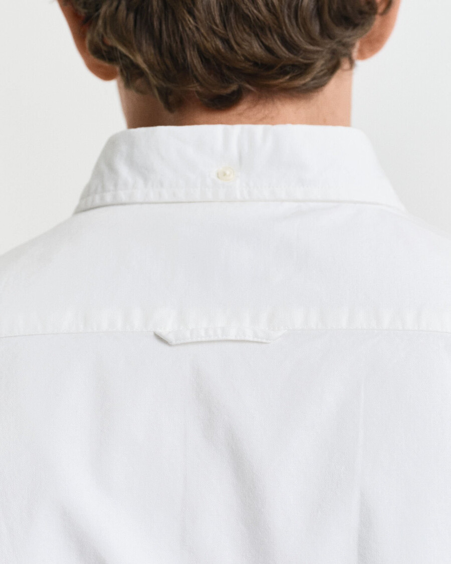 camicia oxford elasticizzata slim fit - bianca