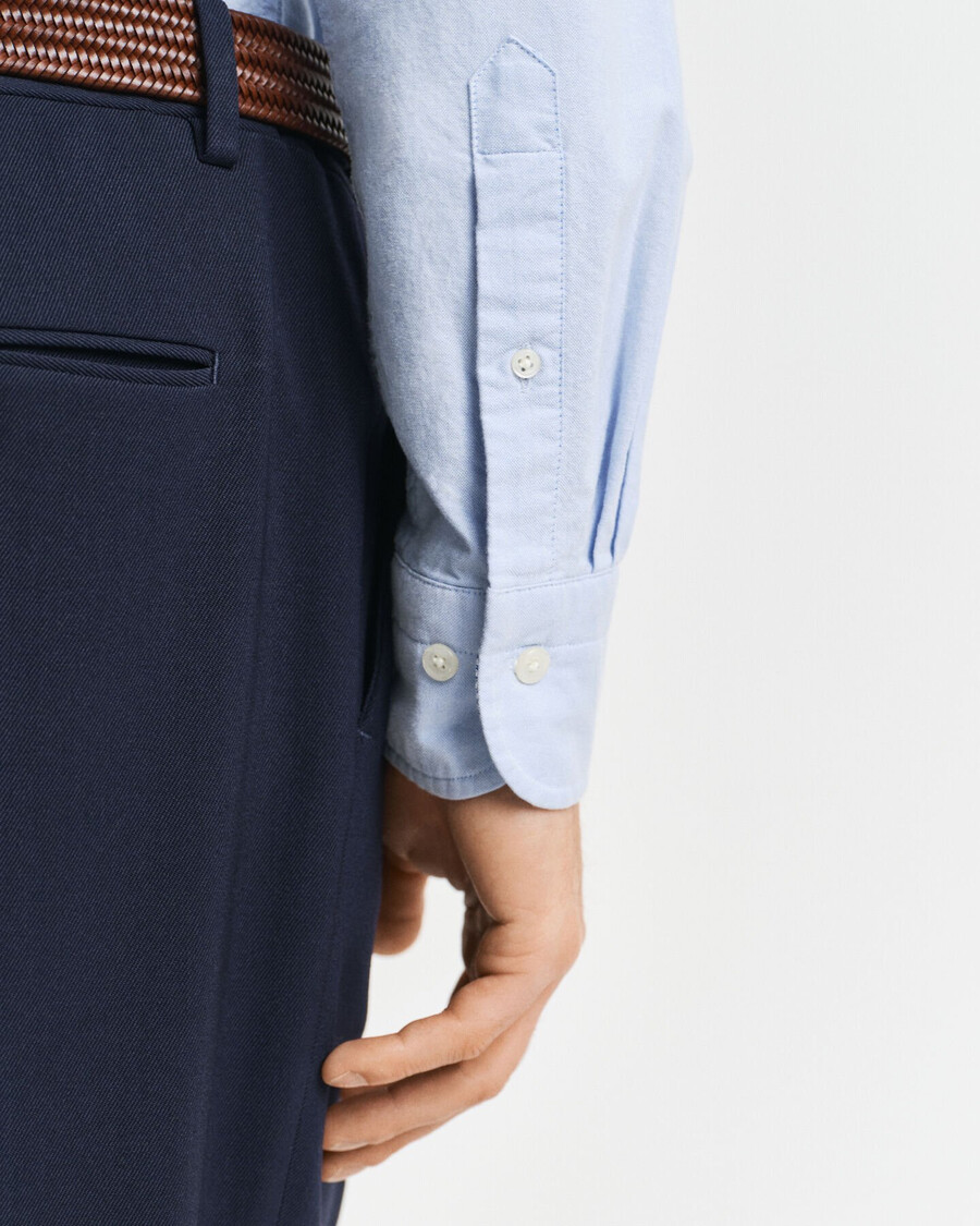 camicia oxford elasticizzata slim fit - azzurro