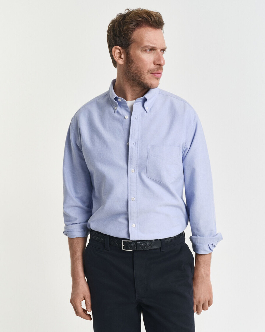 camicia oxford heritage dal taglio rilassato - blu myosotis