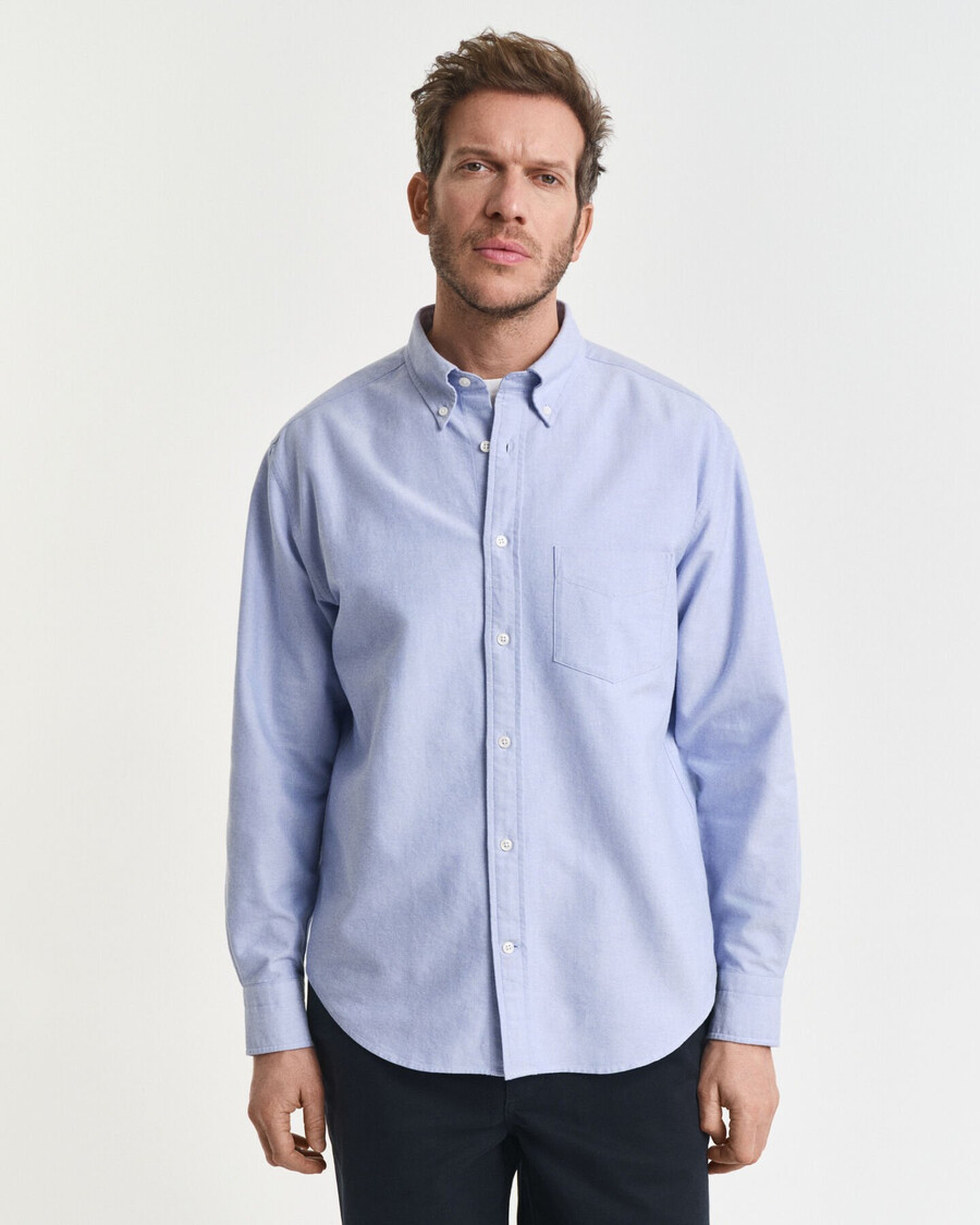 camicia oxford heritage dal taglio rilassato - blu myosotis