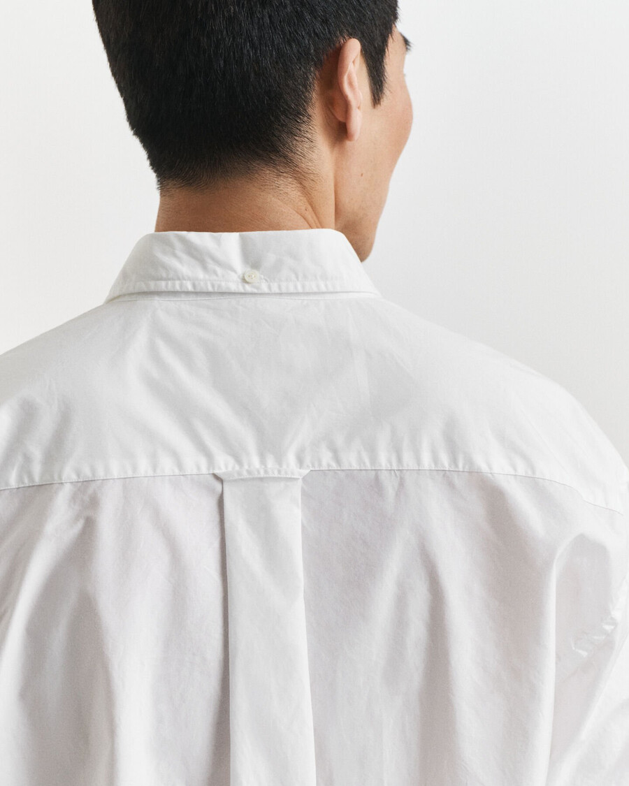 camicia in popeline heritage dalla vestibilità rilassata - bianca
