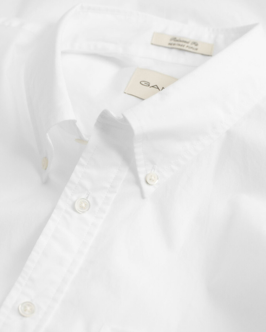 camicia in popeline heritage dalla vestibilità rilassata - bianca