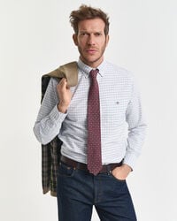 camicia oxford classica tattersall vestibilità regolare - azzurro chiaro