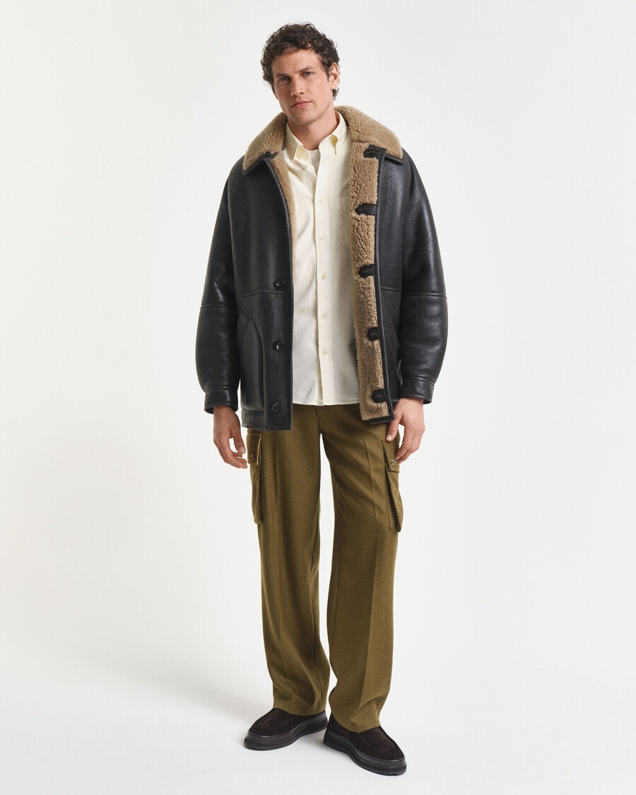 camicia in twill vestibilità regolare - crema