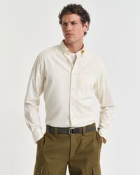 camicia in twill vestibilità regolare - crema