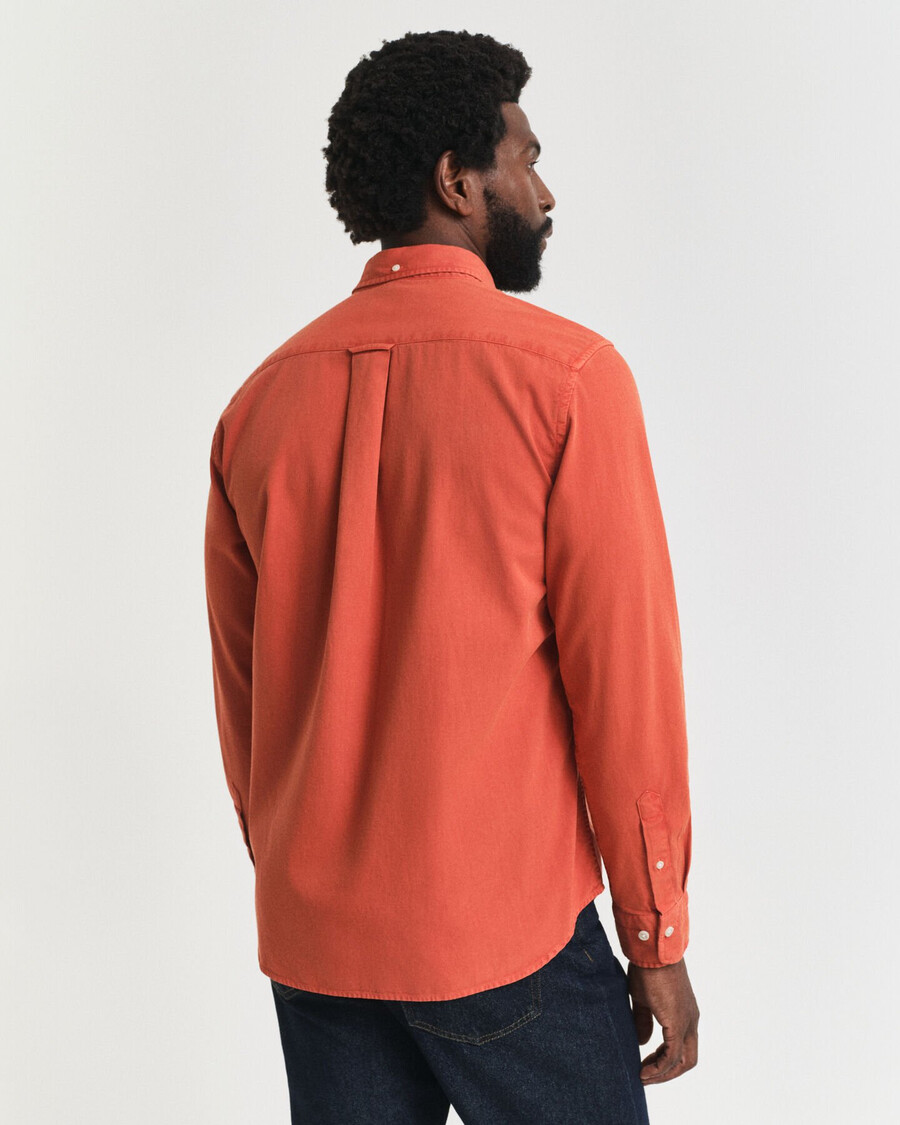 camicia in twill vestibilità regolare - arancione intenso