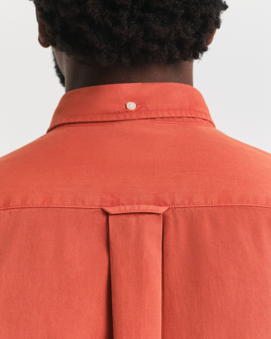 camicia in twill vestibilità regolare - arancione intenso