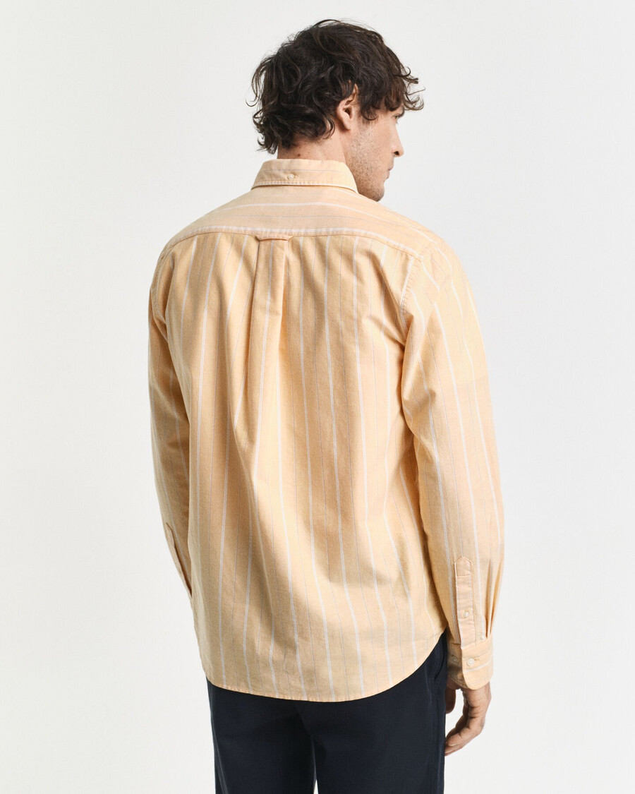 camicia oxford classica a righe vestibilità regolare - lichene giallo