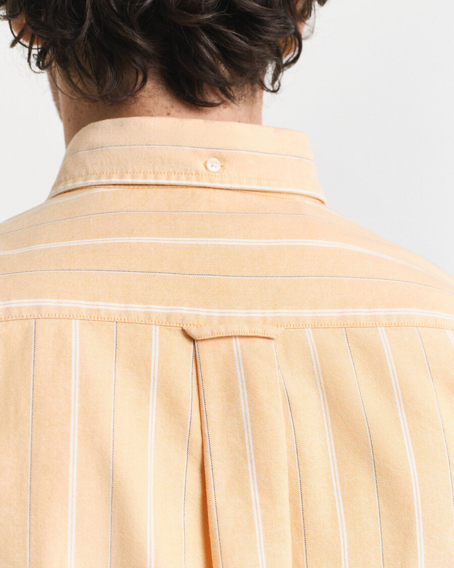 camicia oxford classica a righe vestibilità regolare - lichene giallo