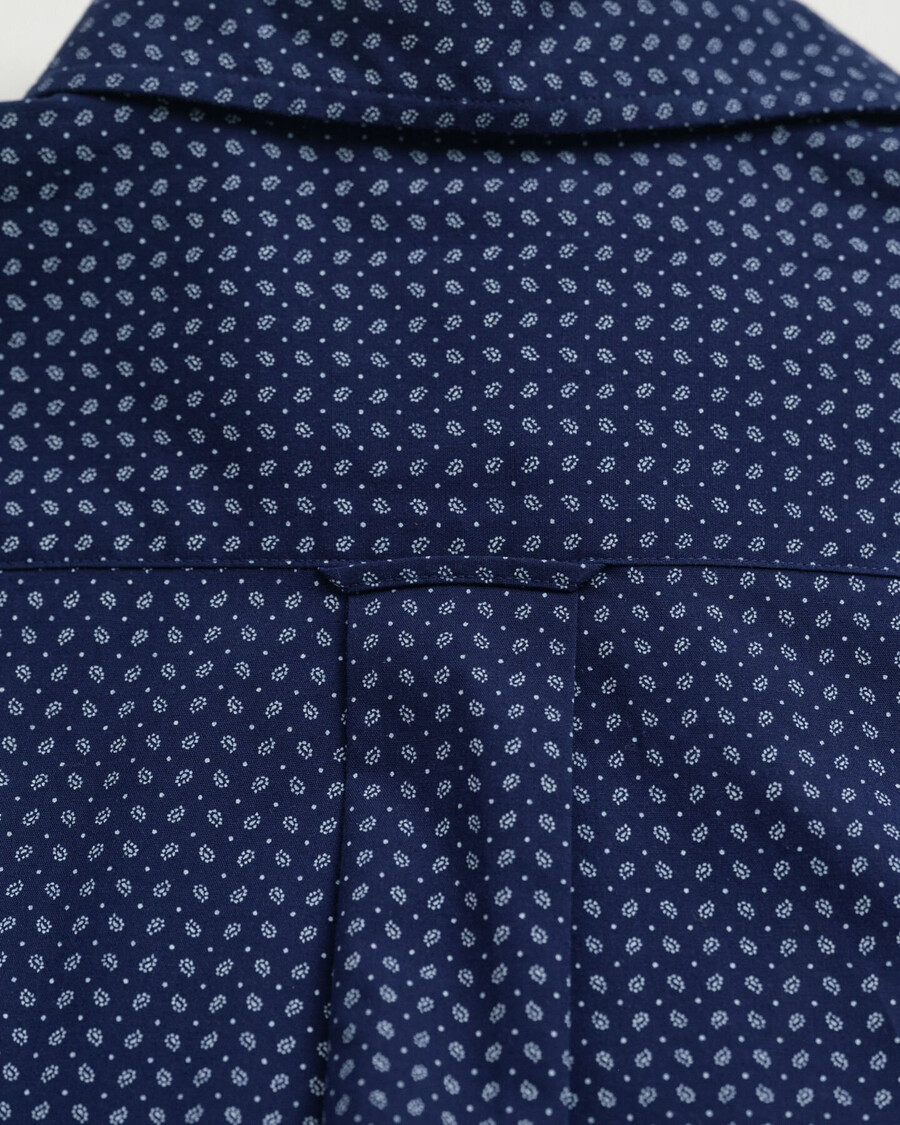 camicia con micro stampa vestibilità regolare - blu classico
