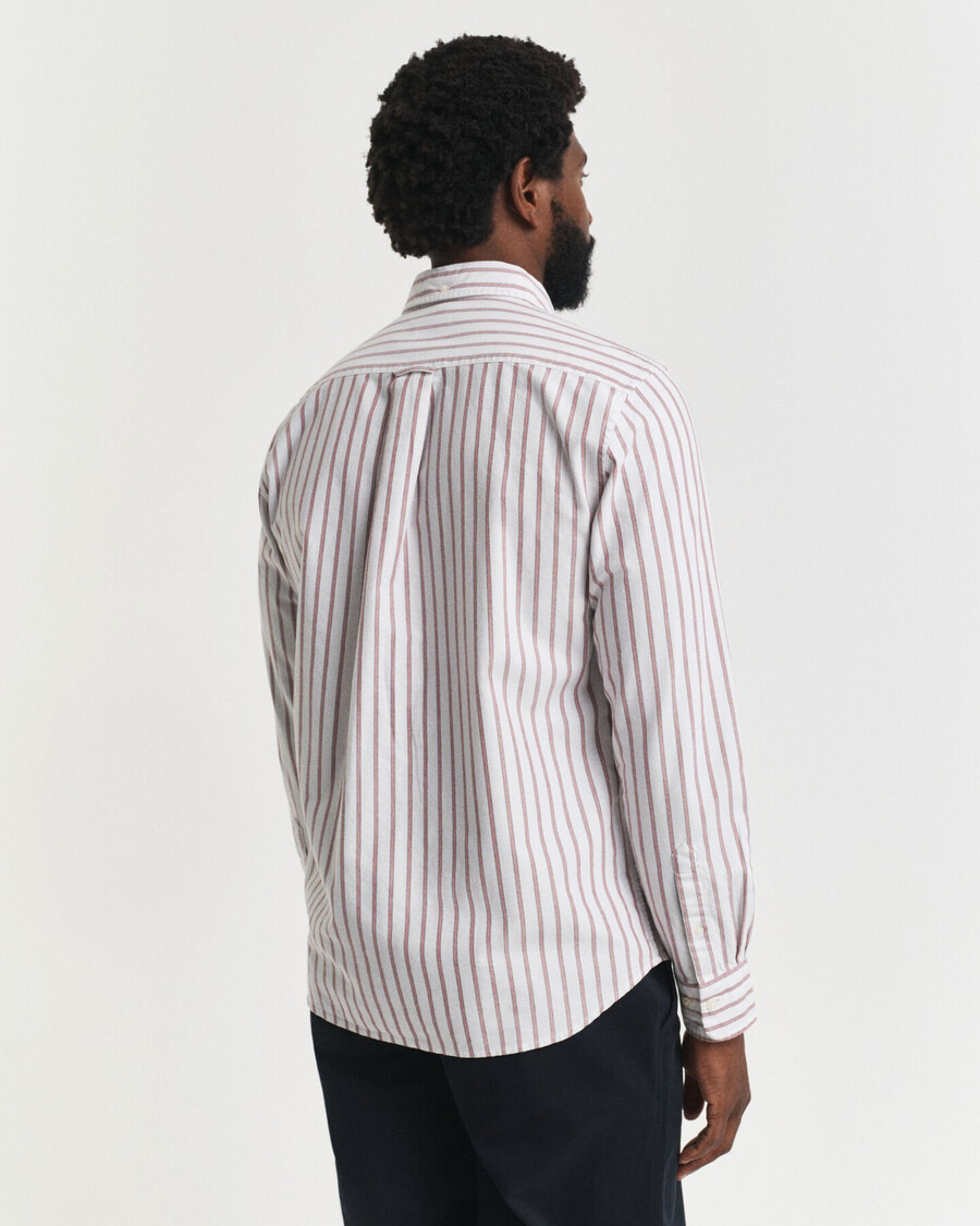 camicia oxford a righe con vestibilità regolare - guscio duovo