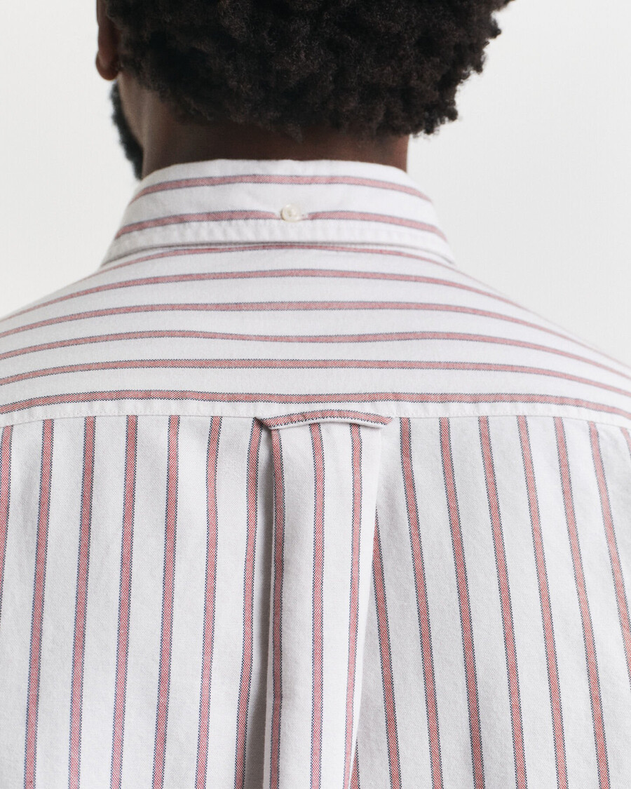 camicia oxford a righe con vestibilità regolare - guscio duovo