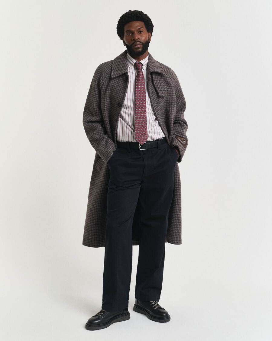camicia oxford a righe con vestibilità regolare - guscio duovo