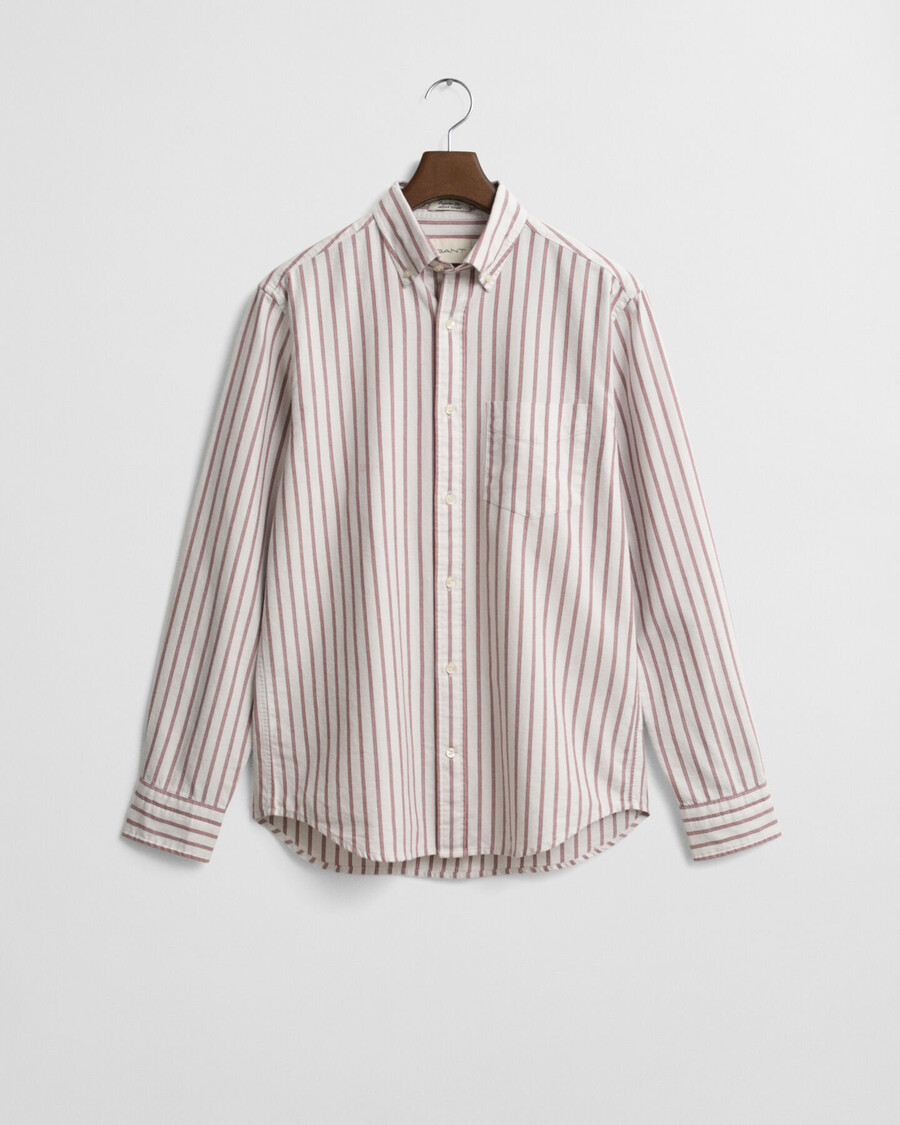 camicia oxford a righe con vestibilità regolare - guscio duovo