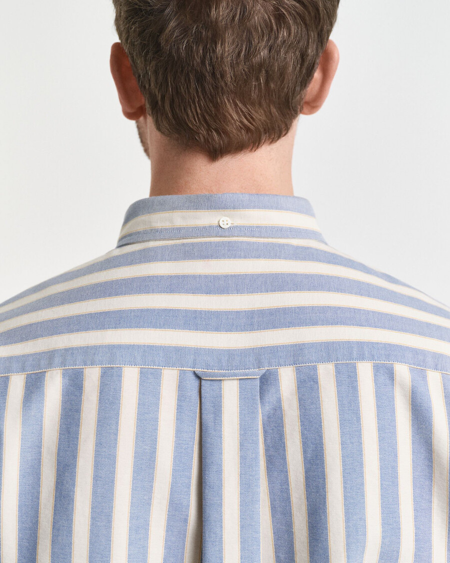camicia oxford heritage a righe dal taglio rilassato - blu acqua