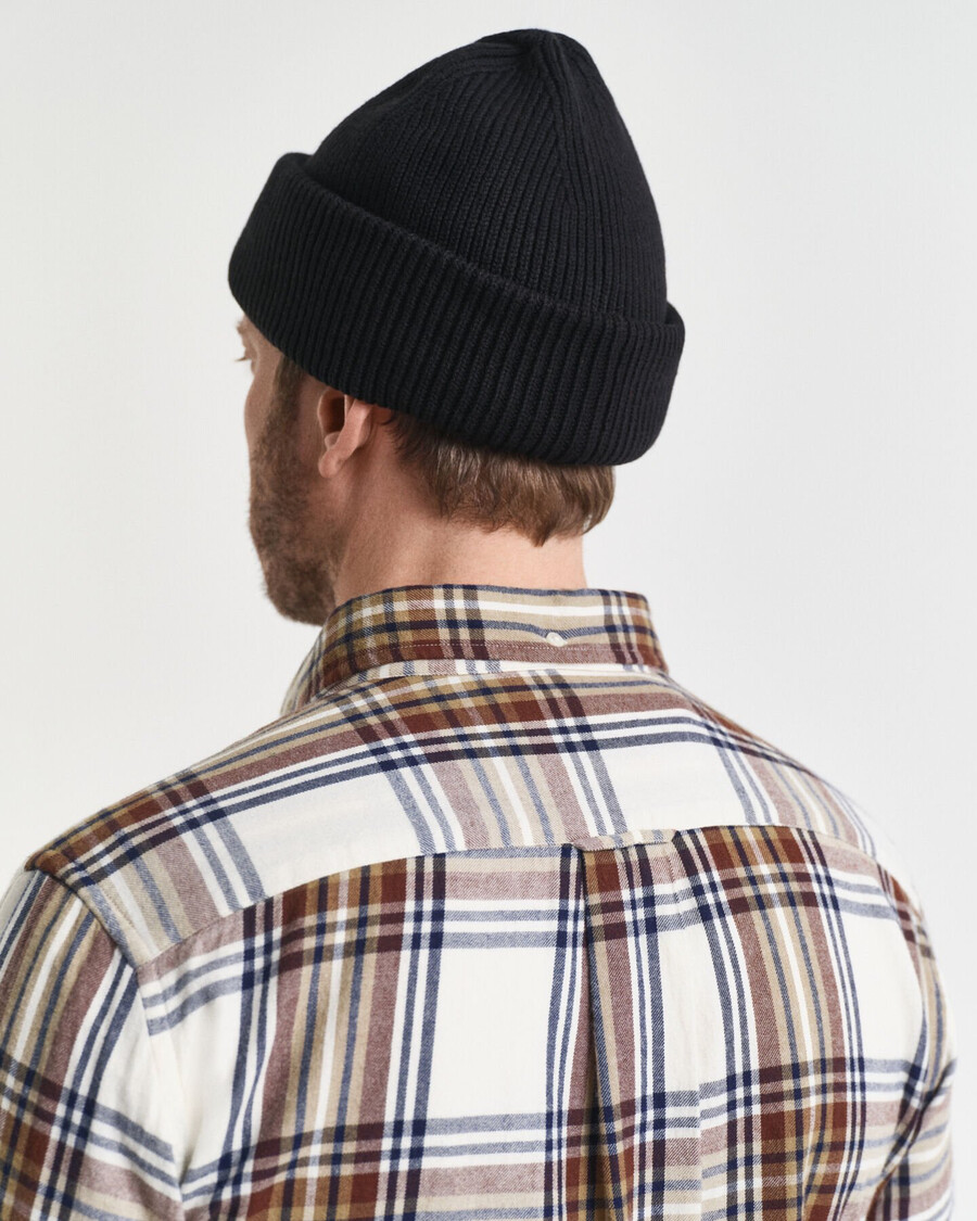 camicia a quadri in flanella a vento vestibilità regolare - crema