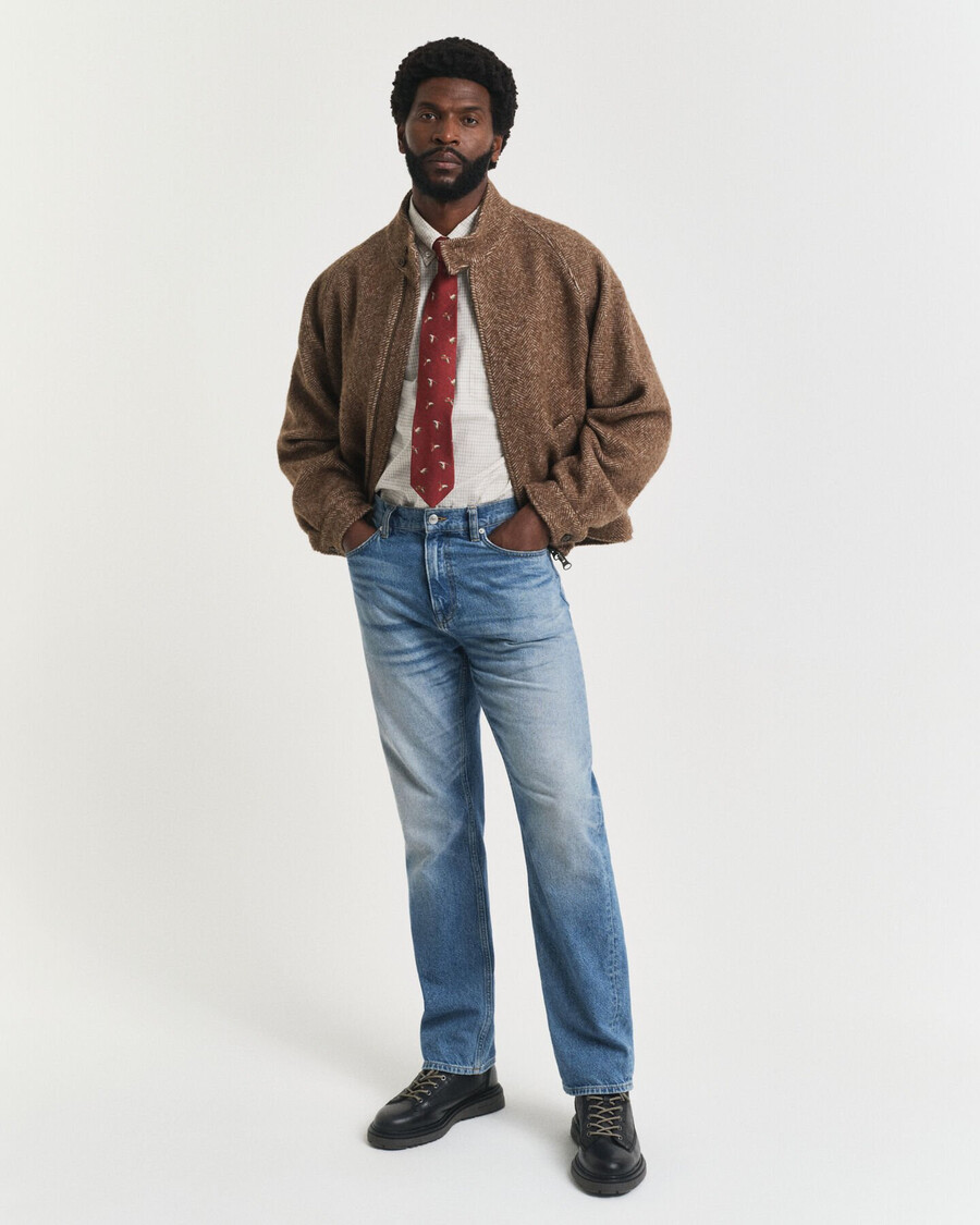 camicia oxford di lusso a quadri oversize - bianco avorio
