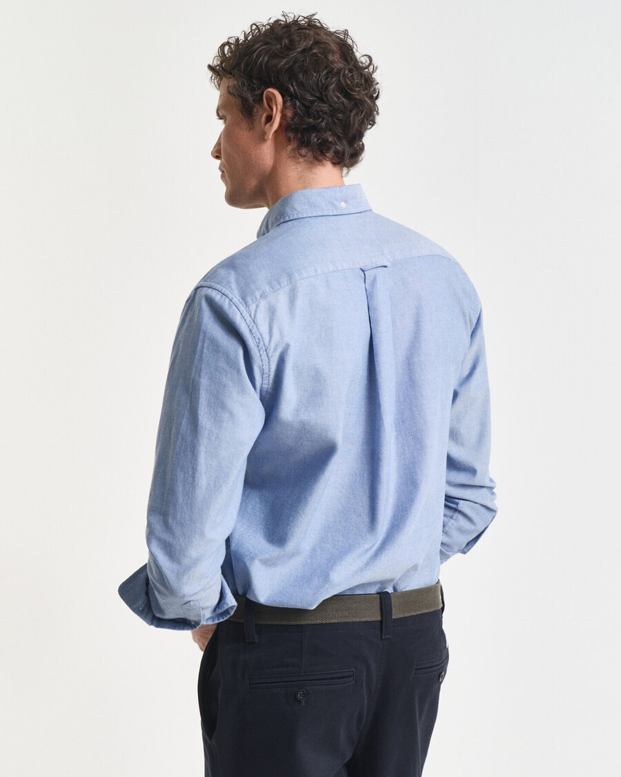 camicia oxford regular fit archive - blu acqua