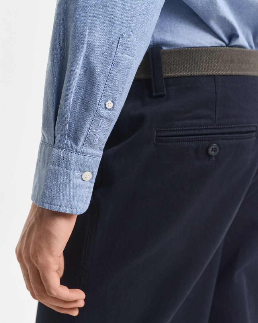camicia oxford regular fit archive - blu acqua
