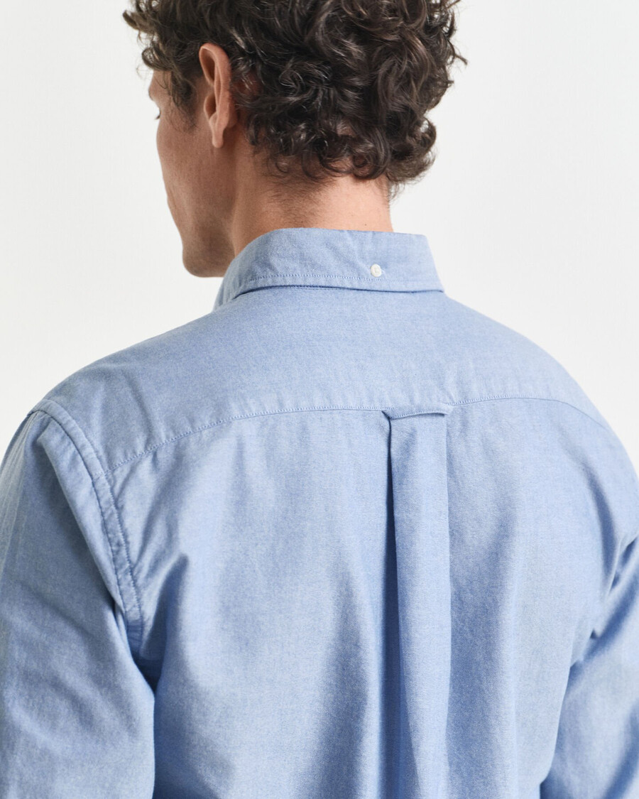 camicia oxford regular fit archive - blu acqua