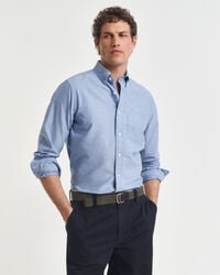 camicia oxford regular fit archive - blu acqua