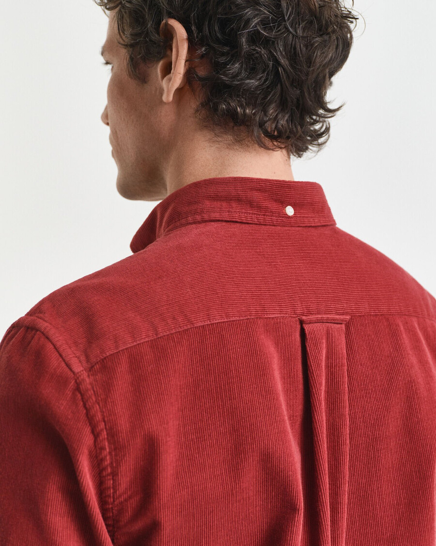 camicia in velluto a coste di cotone vestibilità regolare - modern rust