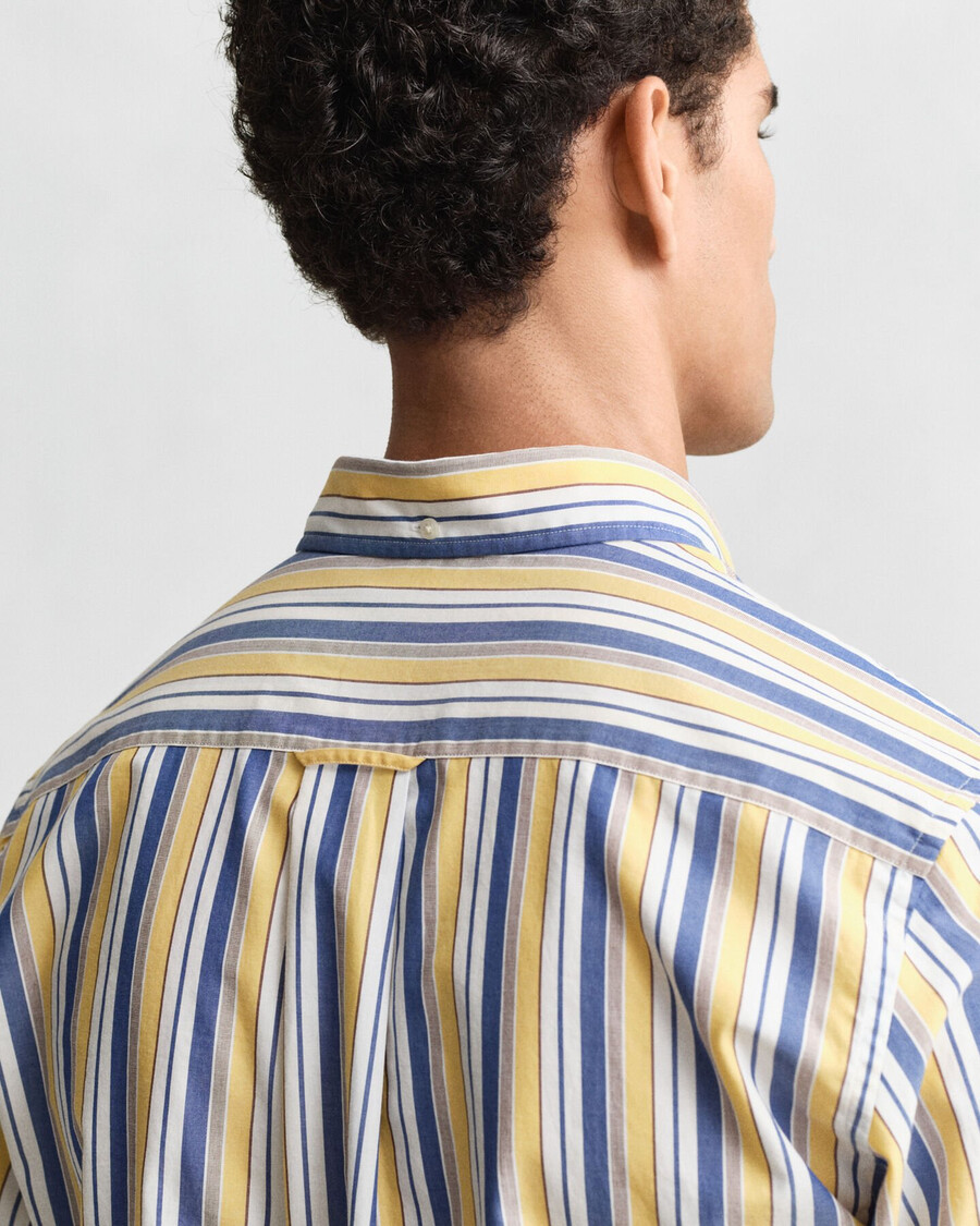 camicia in popeline a righe vestibilità regolare - tramonto sbiadito