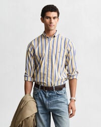 camicia in popeline a righe vestibilità regolare - tramonto sbiadito