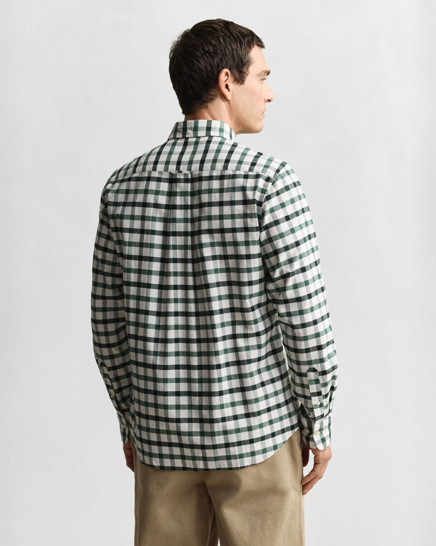 camicia oxford a quadri vestibilità regolare - verde bosco