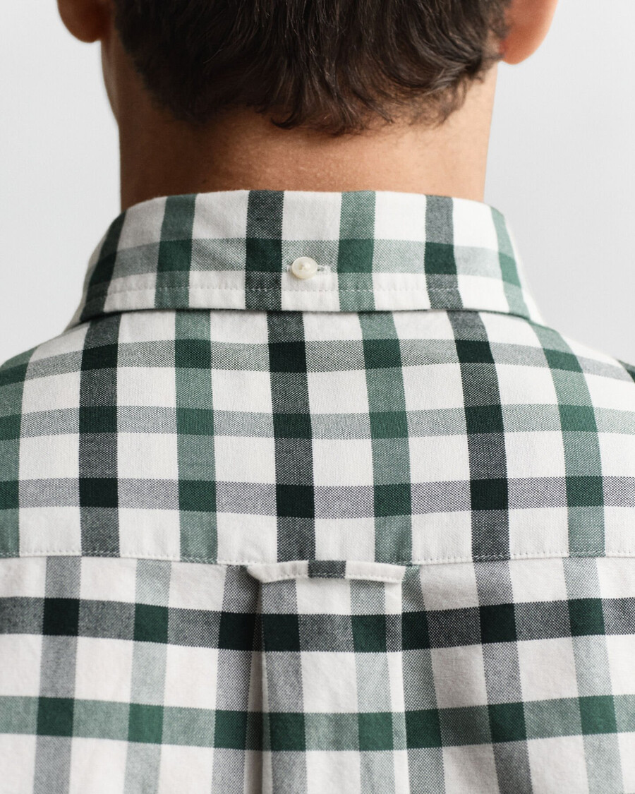 camicia oxford a quadri vestibilità regolare - verde bosco