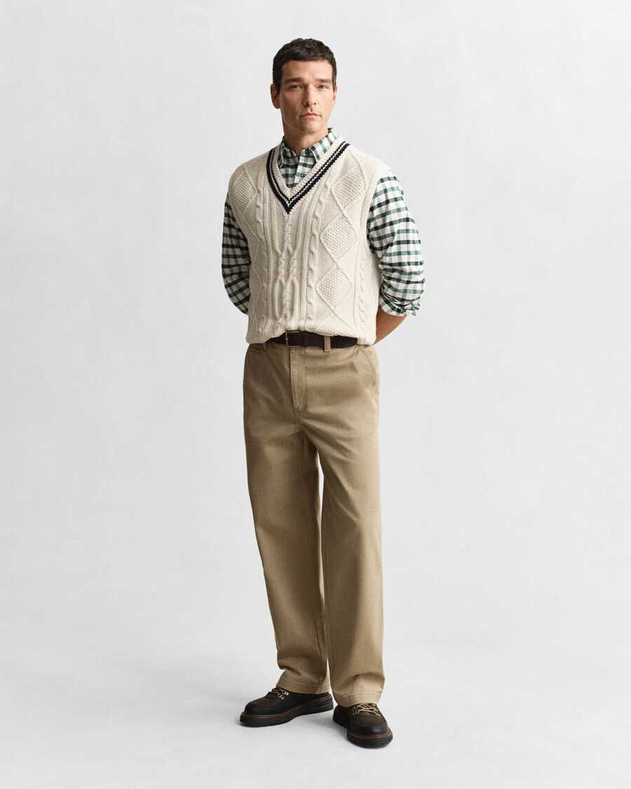 camicia oxford a quadri vestibilità regolare - verde bosco