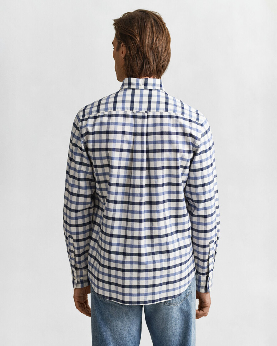 camicia oxford a quadri vestibilità regolare - denim sbiadito