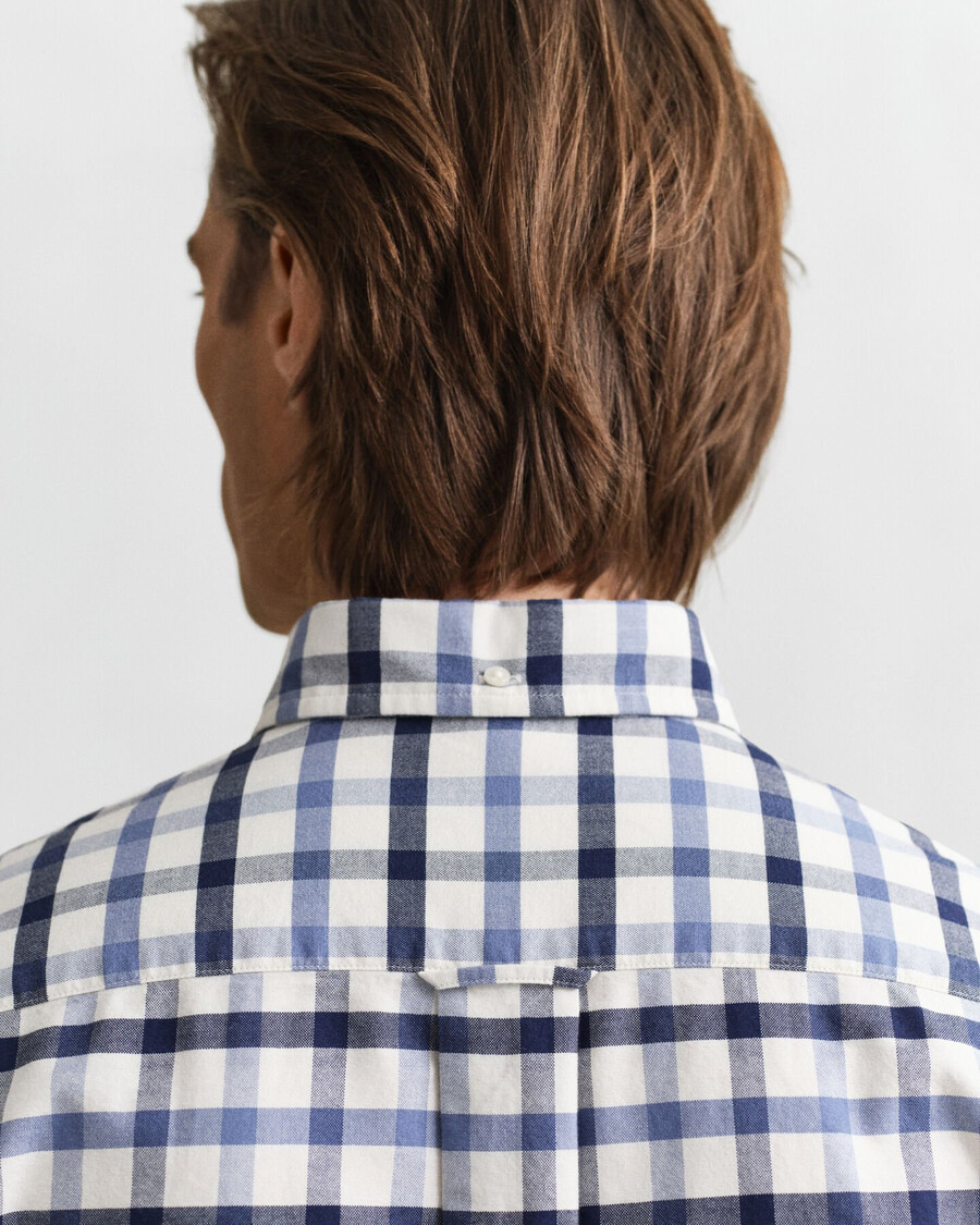 camicia oxford a quadri vestibilità regolare - denim sbiadito
