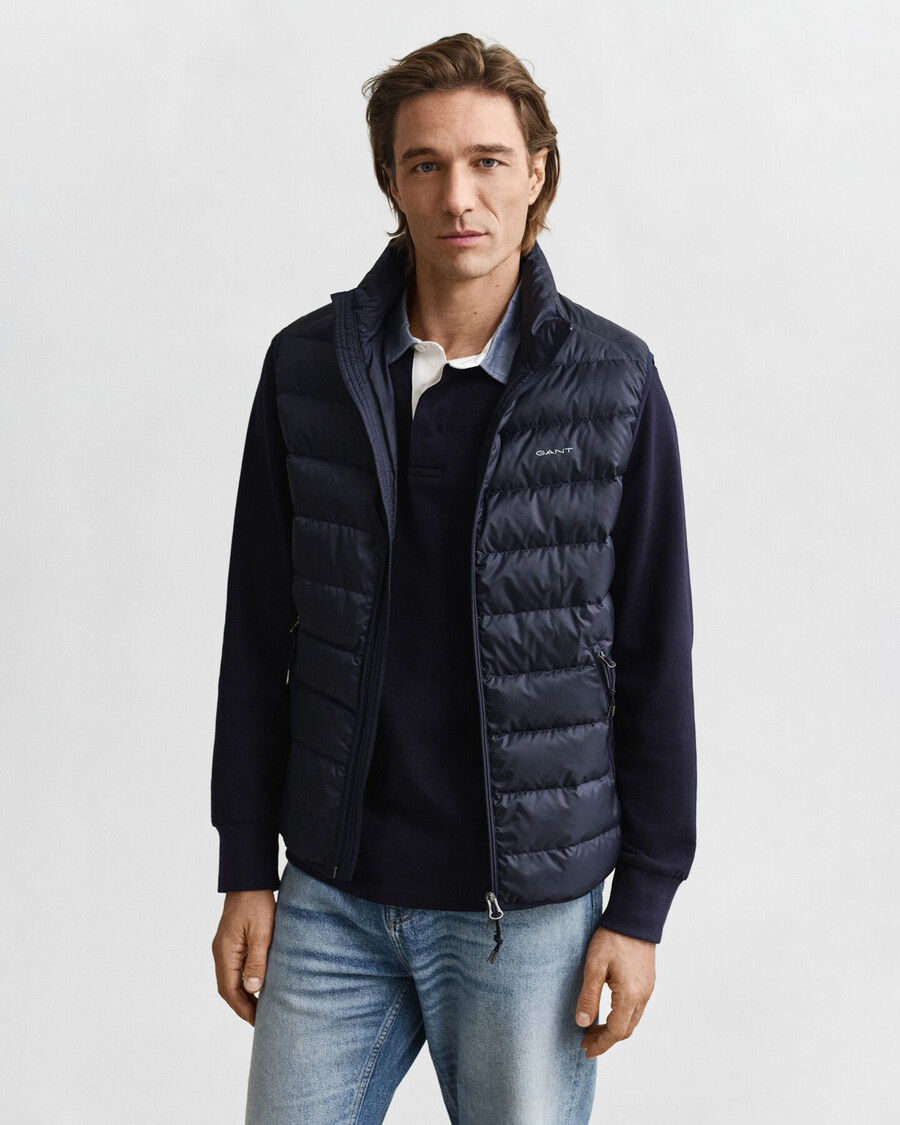 gilet leggero in piuma - blu sera