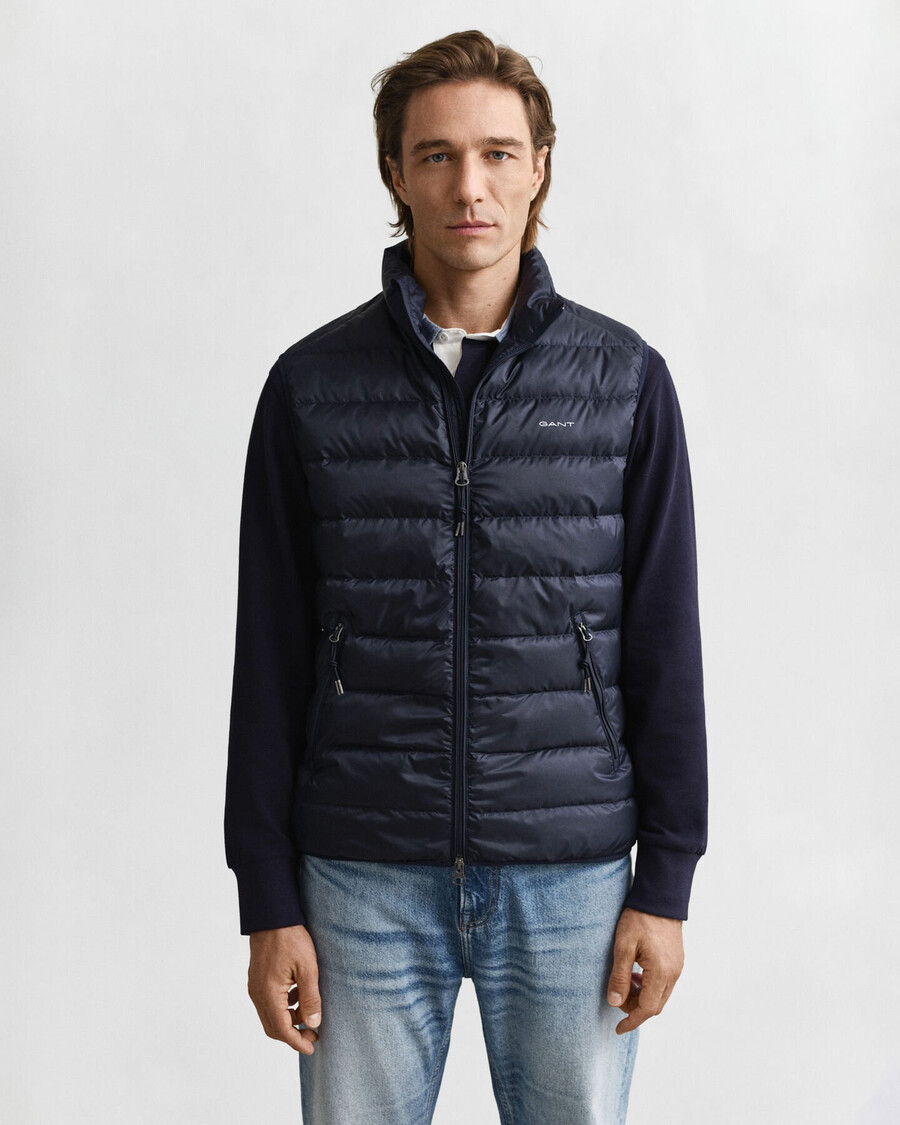 gilet leggero in piuma - blu sera
