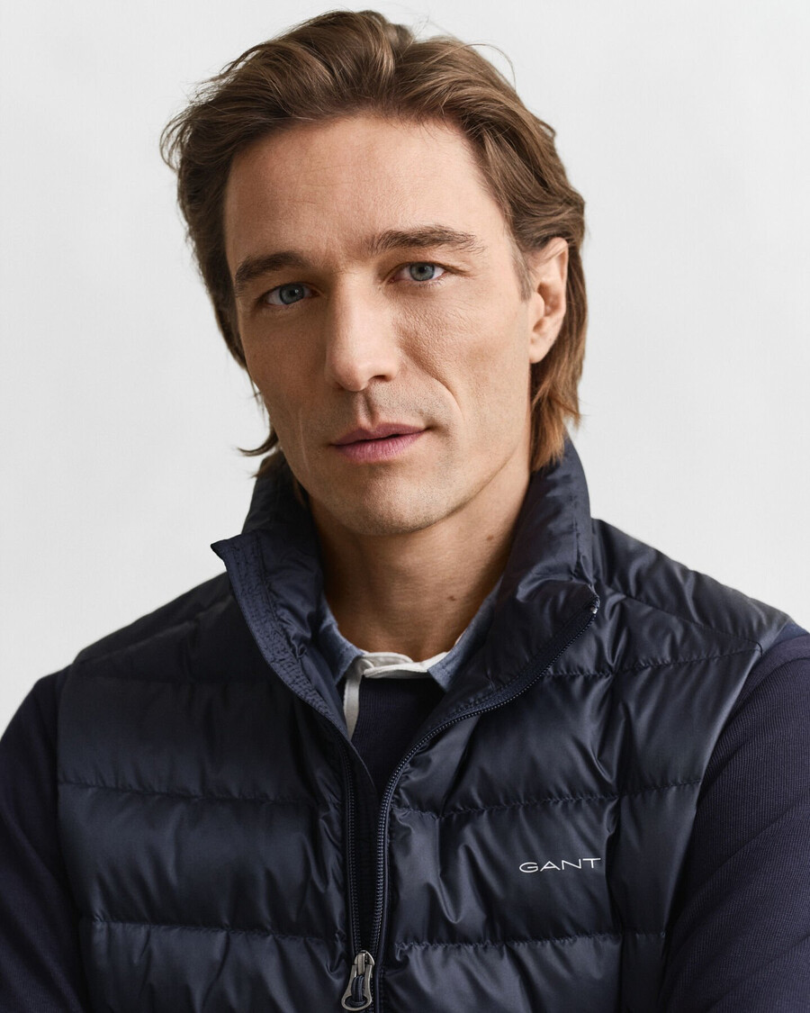 gilet leggero in piuma - blu sera