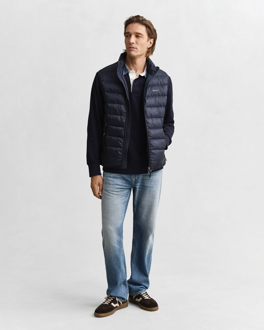 gilet leggero in piuma - blu sera
