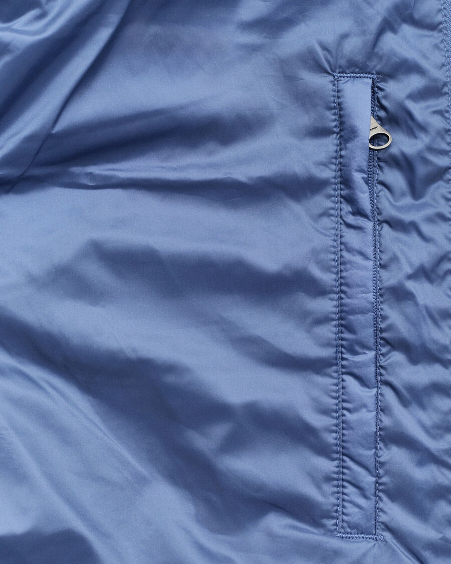 gilet leggero in piuma - blu vintage