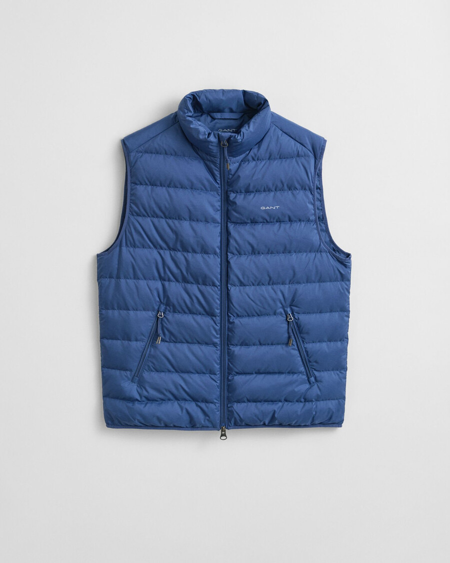 gilet leggero in piuma - blu vintage