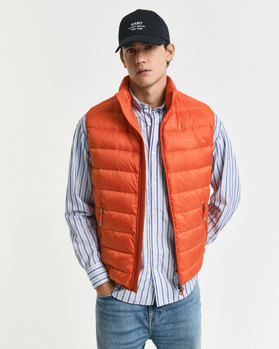 gilet leggero in piuma - arancione intenso