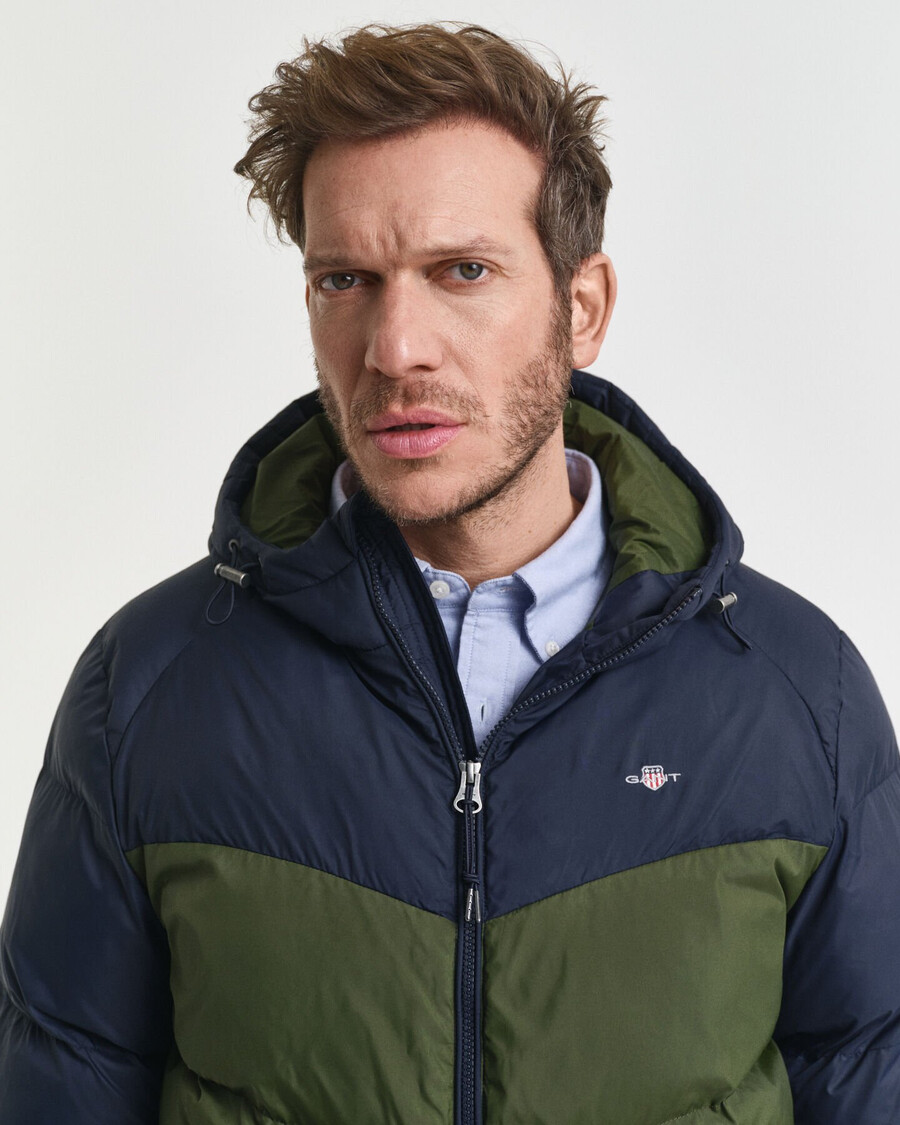 giacca active cloud color blocked - blu sera