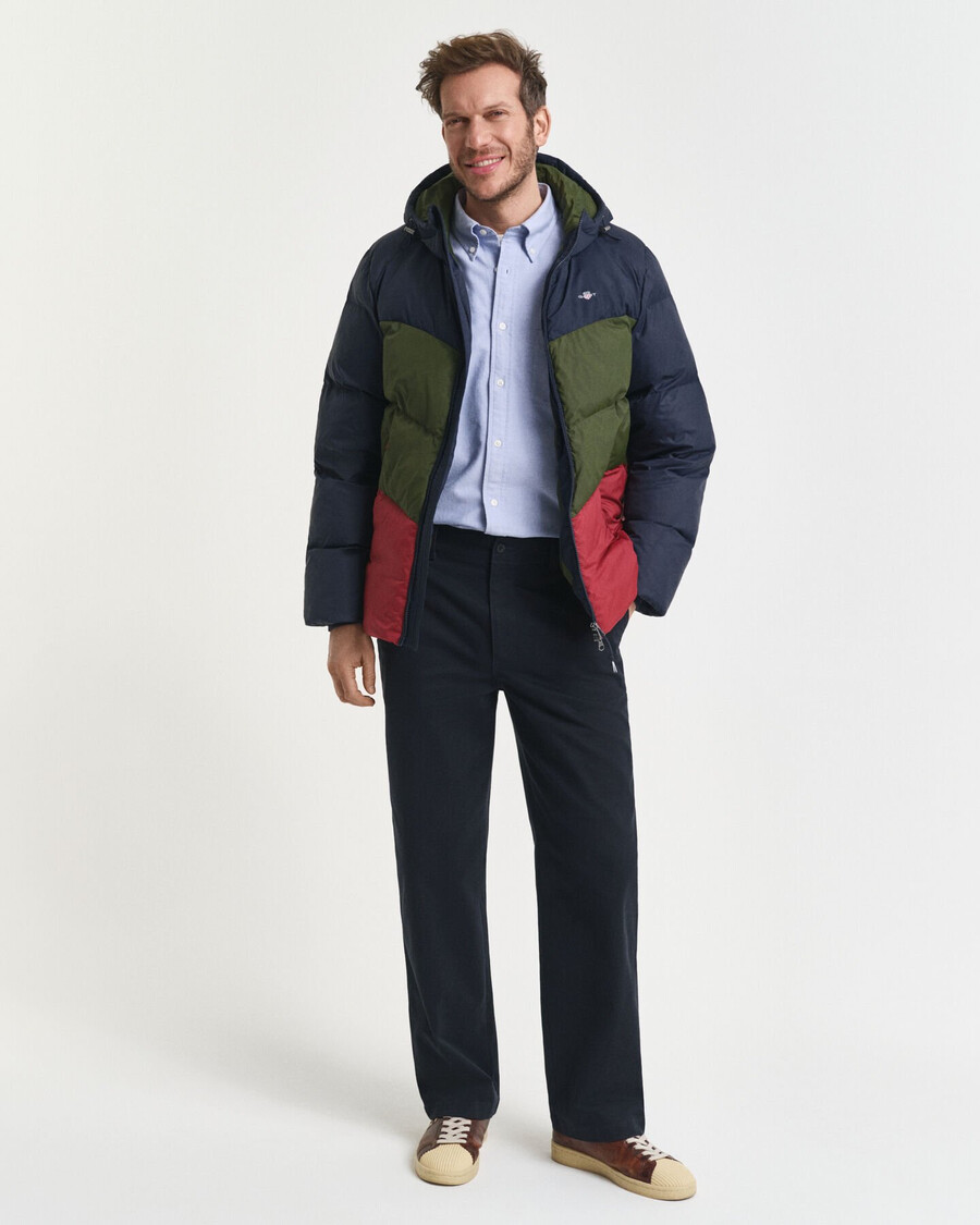 giacca active cloud color blocked - blu sera