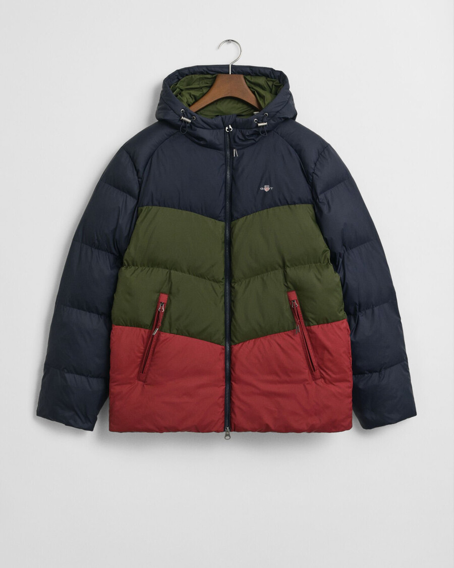giacca active cloud color blocked - blu sera
