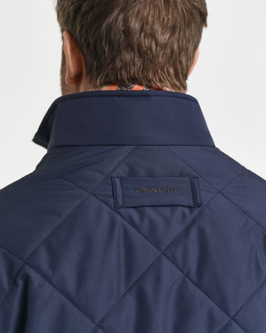 giacca reversibile con collo alto - blu sera