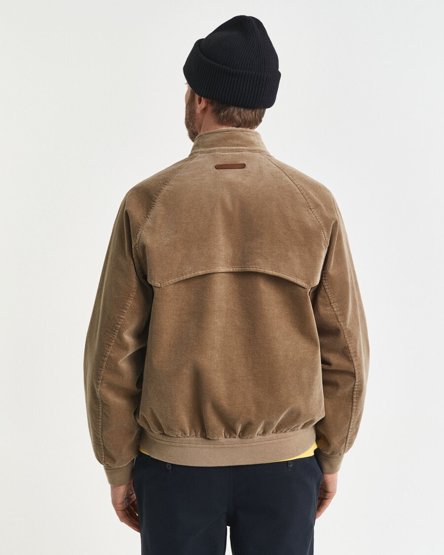 giacca harrington in velluto a coste - talpa chiaro