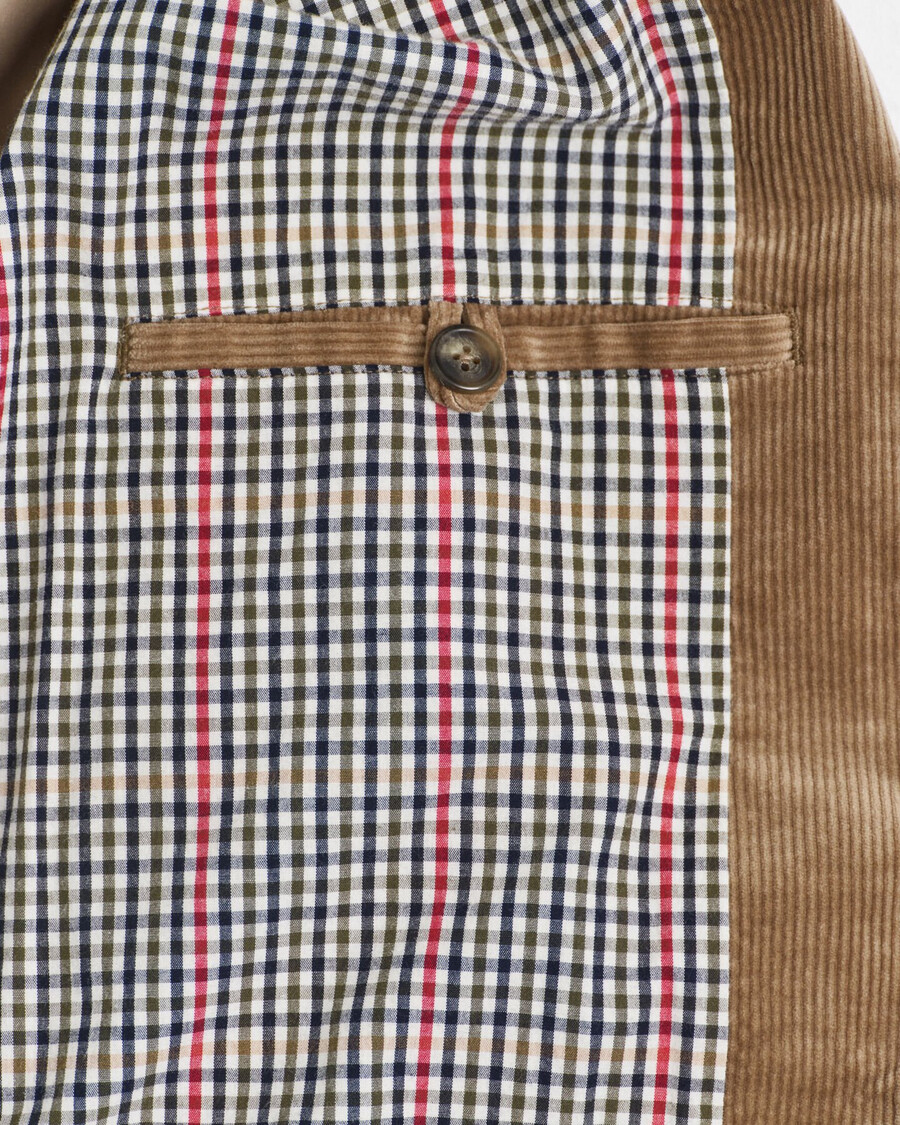 giacca harrington in velluto a coste - talpa chiaro