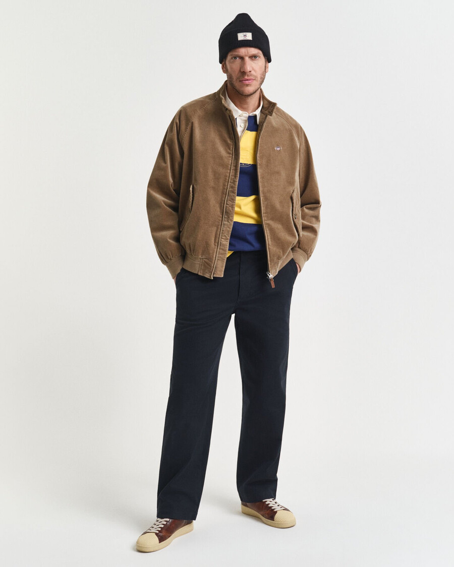 giacca harrington in velluto a coste - talpa chiaro
