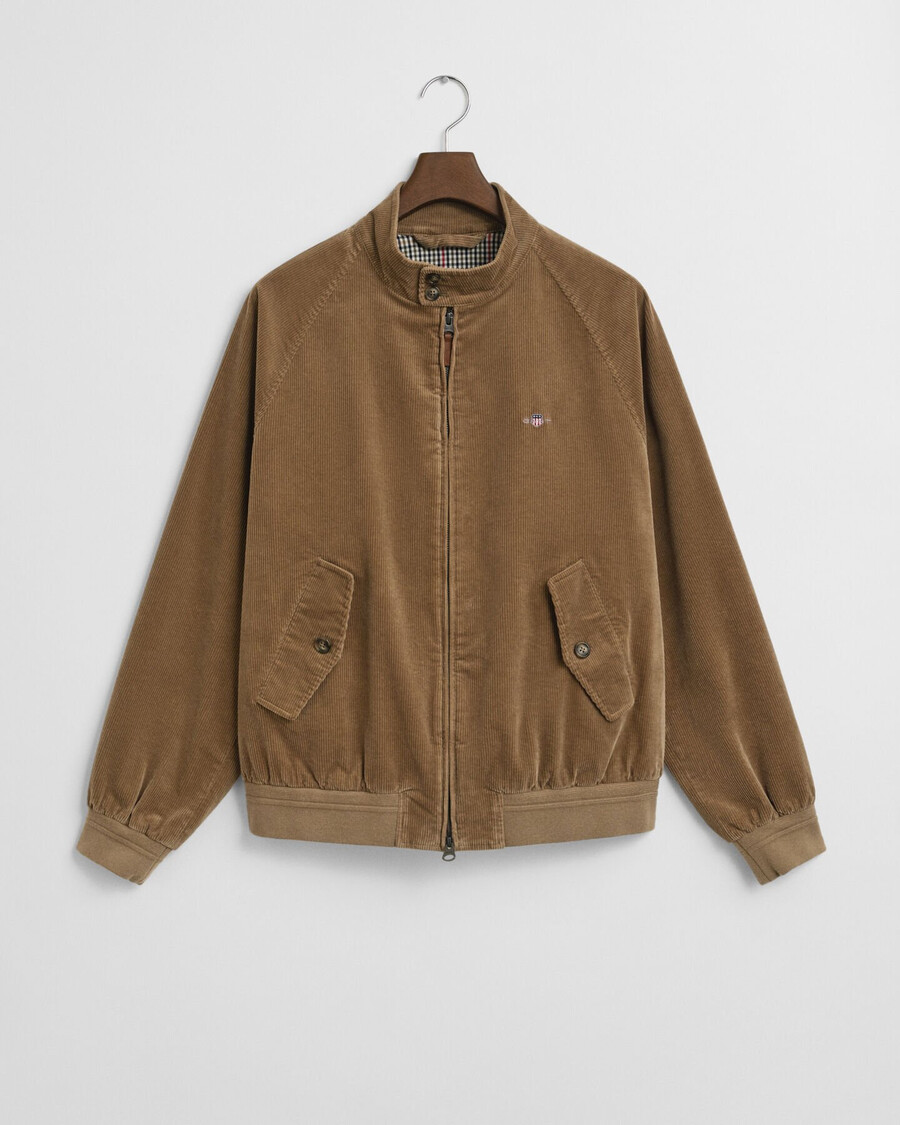 giacca harrington in velluto a coste - talpa chiaro