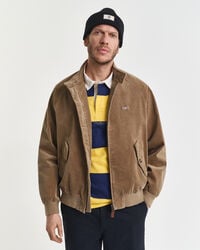 giacca harrington in velluto a coste - talpa chiaro