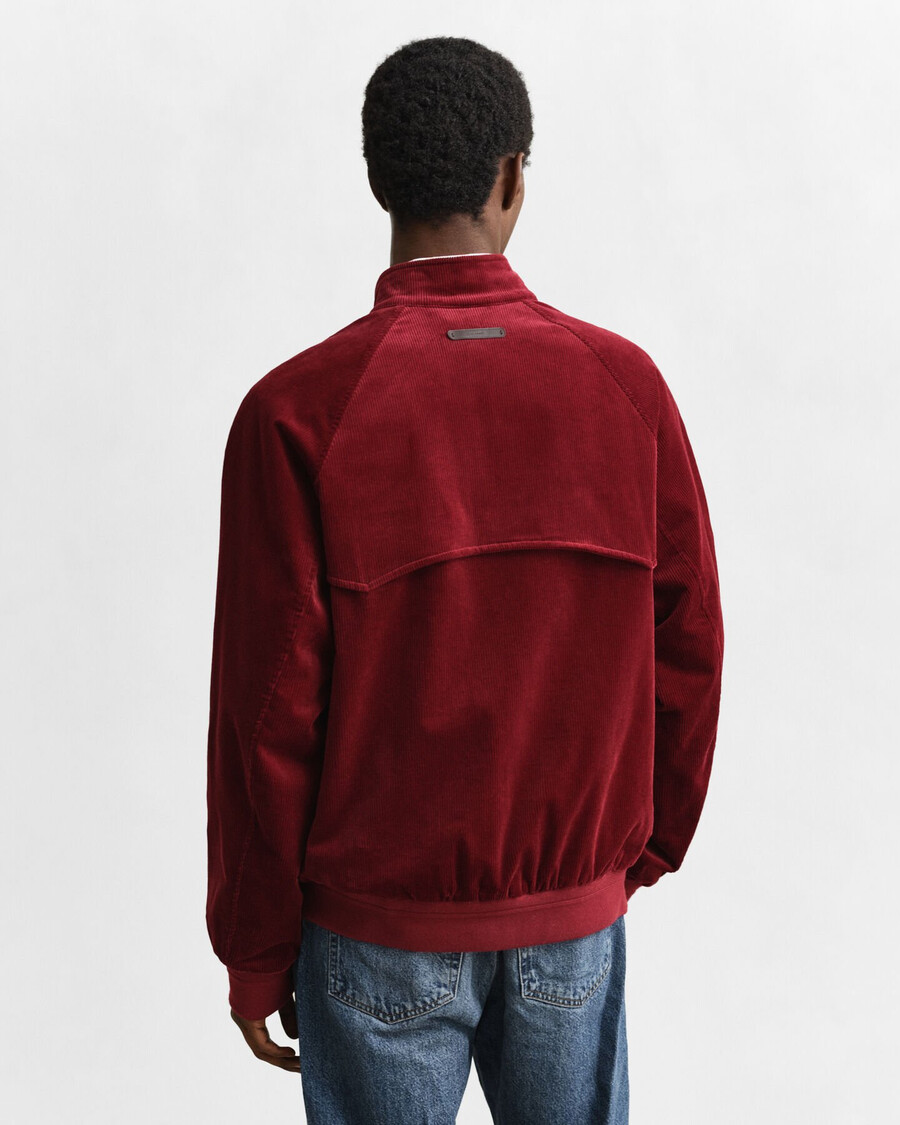 giacca harrington in velluto a coste - rosso arricciato